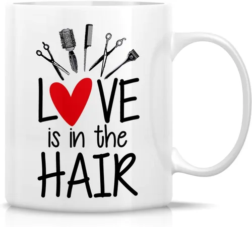 Miniatura 12 de Retreez Taza divertida – Taza de café de cerámica de 11 onzas con texto en inglés "I Make People Beautiful Hairstylist Hairdresser" de 11 onzas