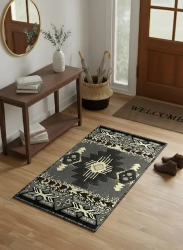 Miniatura 83 de YHSF South West - alfombra estilo nativo americano del suroeste C318 - fácil de limpiar, gruesa, suave, duradera, alfombra inspirada en tribus