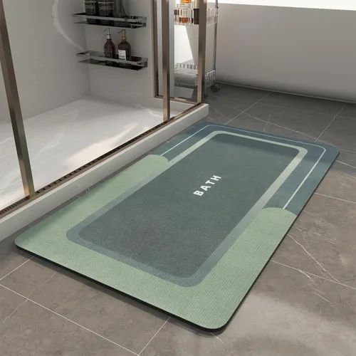 Miniatura 26 de MontVoo -Alfombra de baño, antideslizante, súper absorbente, resistente a las manchas, de secado rápido, delgada, para baño, suelo, bañera, tocador