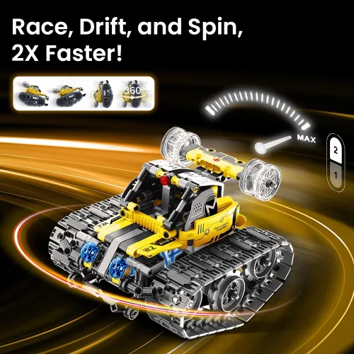 Miniatura 5 de Sillbird Kit de construcción de robot con control remoto, regalos para niños de 8 a 13 años, codificación STEM robótico Racer juguetes