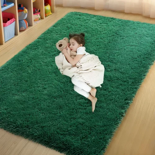 Miniatura 9 de qulint Alfombras de área de 5 x 7 pies para sala de estar, alfombra suave y esponjosa para dormitorio, alfombra de habitación de niños grandes, Gris