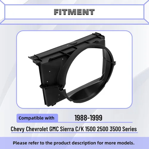 Miniatura 2 de HECASA Cubierta de Ventilador Compatible con Chevy Chevrolet GMC Sierra C/K Series 1500 2500 3500 de 1988-1999 Repuesto para 15739589 GM3110116