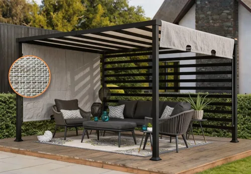 Ontheway Toldo de repuesto para pérgola independiente A+R vendido en Lowe's,10x10ft #L-PG152PST-B (tamaño: 200" (L) x 103" (W)) Beige