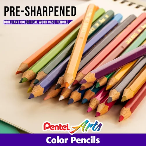 Miniatura 6 de Pentel Arts - Lápices de colores, colores surtidos, paquete de 36 (CB8-36)