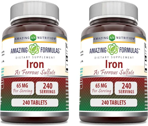 Miniatura 8 de Amazing Formulas Hierro como suplemento de sulfato ferroso 130 mg por porción 240 tabletas Sin OMG Sin gluten Fabricado en Estados Unidos