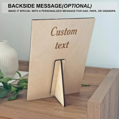 Miniatura 4 de Marco personalizado First Dad Now Grandpa – Regalos para el Día del Padre para el abuelo de parte de los niños – Regalo de papá primerizo – Placa