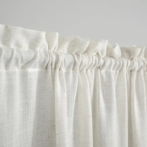 Miniatura 5 de KOUFALL Juego de 2 cortinas de puerta francesa, cortinas de lino para puerta/ventana, cortina transparente boho para cristal lateral delantero