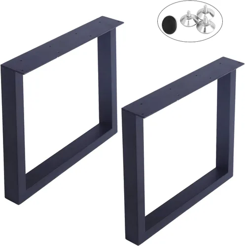 MBQQ Patas para muebles de 15.7" de altura 17.7" de ancho, tubo cuadrado rústico decorativo, patas de mesa de metal resistente, patas de escritorio