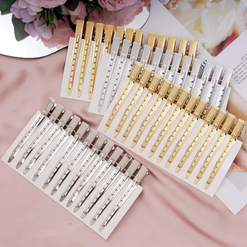 Miniatura 4 de Bantoye 48 pinzas de pato de 3.35 pulgadas a prueba de óxido de metal con agujeros para peinar el cabello, seccionar, rizar, colorear, multicolor 2
