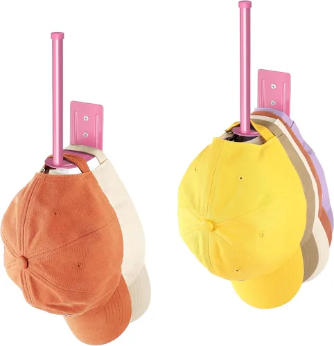 Miniatura 16 de Durmmur Paquete de 2 Percheros para Gorras de Béisbol, Organizador de Sombreros de Acero Inoxidable para Gorra de Béisbol, Organizador