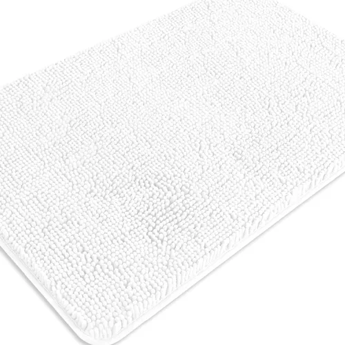 Miniatura 252 de Alfombra de baño pequeña de 12 x 18 pulgadas, lavable y absorbente, antideslizante, alfombra de baño de felpilla gruesa y suave para baño, ducha
