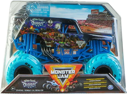 Miniatura 12 de Monster Jam, Camión monstruo oficial de El Toro Loco, vehículo de colección fundido a presión, escala 1:24, juguetes para niños a partir de 3 años
