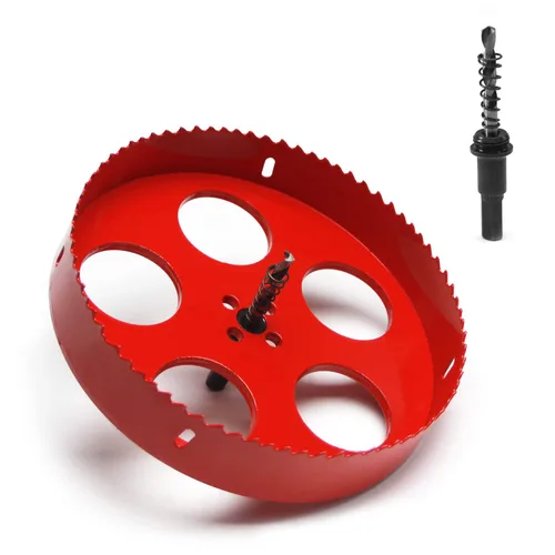 Miniatura 10 de Utoolmart Sierra de taladro bimetal profesional de acero inoxidable, 0.984 in de profundidad de apertura con mango triangular (2.953 in)