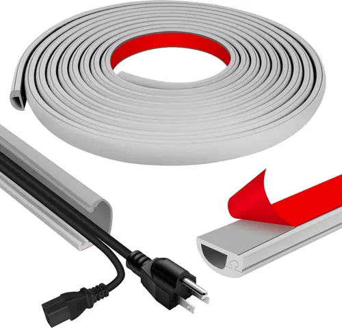 Miniatura 13 de Cubierta de pared para cable, 39 pulgadas, autoadhesivas, para cables en la pared, cable de extensión para piso, TV montada, cavidad del hogar