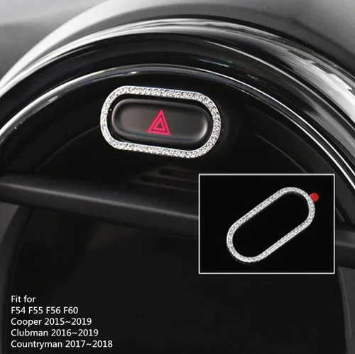 Miniatura 14 de Accesorios interiores brillantes para Mini Cooper F54 F55 F56 F60 con diamantes de imitación de cristal de modificación de moda
