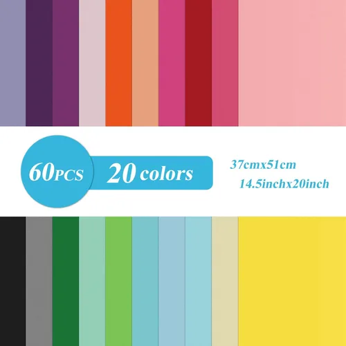 Miniatura 2 de Bouiexye - 60 hojas de papel de seda multicolor, papel de seda arco iris a granel, para envolver regalos, bricolaje, arte, manualidades, flores