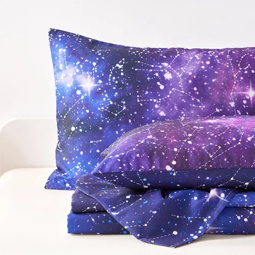 Miniatura 8 de Wake In Cloud - Juego de sábanas Constellation, juego de 4 piezas, espacio celestial, brujería estelar, galaxia, astrología, ropa de cama