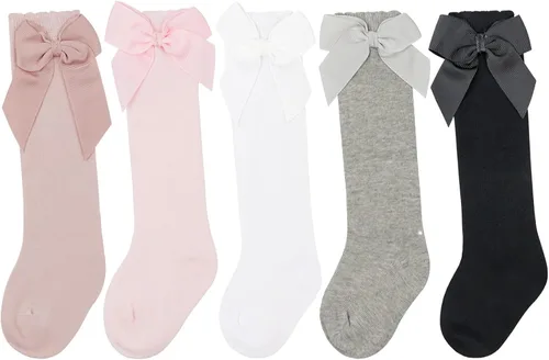 Miniatura 64 de DRESHOW BQUBO - Calcetines de punto para bebé, calcetines de algodón para niñas pequeñas