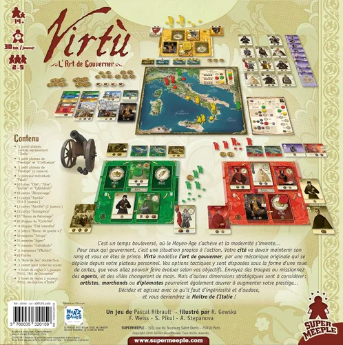 Miniatura 7 de Virtù - Juego de mesa con temática renacentista italiana, juego de estrategia profunda para adultos y adolescentes a partir de 14 años, 2 a 5