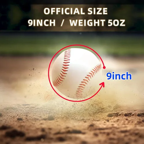 Miniatura 3 de Pelotas de béisbol para adultos sin marcar, tamaño estándar en blanco de 9 pulgadas, pelotas de béisbol juveniles para entrenamiento de liga