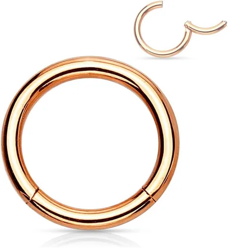 Miniatura 106 de Forbidden Body Jewelry - Piercing para la nariz de acero quirúrgico 316L con bisagra, 14G, 16G, 18G, diámetro de 15/64, 5/16, 25/64, 15/32 pulgadas