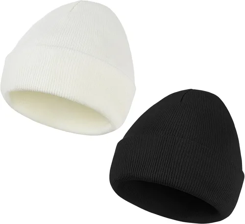 American Trends Gorro para hombre y mujer, gorro de punto suave y lindo con diseño de calavera