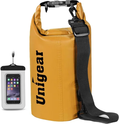 Miniatura 24 de Bolsa seca Unigear impermeable, 2L/5L/10L/20L/30L/40L, Bolsas flotantes y ligeras para kayak, navegación, pesca, natación y camping con funda 3-Gris