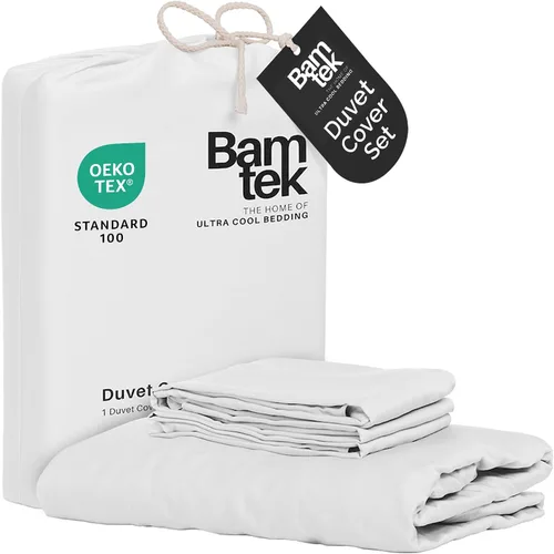 Miniatura 13 de Juego de funda de edredón - Funda de edredón 100% viscosa derivada de bambú, tamaño Queen, 3 piezas de funda de edredón refrescante de lujo