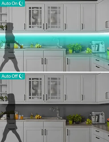 Miniatura 6 de MATICOD Luces con sensor de movimiento para interiores debajo de la cama, tira de luz LED RGB con control de aplicación, luces nocturnas para Varios