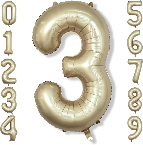 Miniatura 25 de Globos de número azul pastel de 40 pulgadas, globo gigante autoinflable de aluminio número 5 de cumpleaños para niños, globos azul bebé para hombres