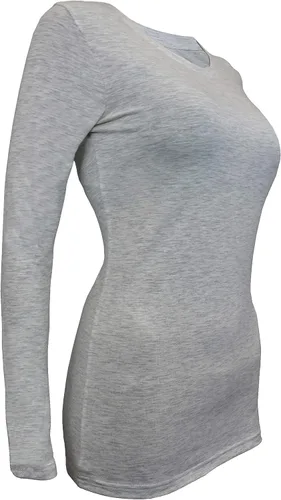 Miniatura 57 de Natural Uniforms Camiseta Under Scrub para mujer, cuello redondo, manga larga, paquete de 3, paquete múltiple de 3
