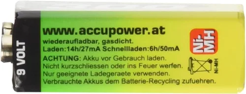 Miniatura 2 de Batería recargable NiMH PP3 de 9 voltios y 300 mAh