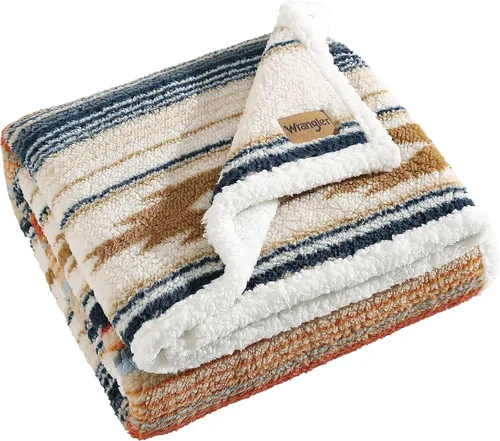 Miniatura 12 de Wrangler - Manta, ropa de cama de felpa suave, decoración occidental para la cama o el sofá (Colt naranja brillante, 50 x 60 pulgadas)