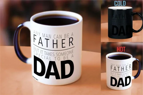 Miniatura 2 de Morphing Mugs Día del padre – Takes Someone Special to be a Dad – Una taza de cerámica sensible al calor que cambia de color de 11 onzas – Imagen