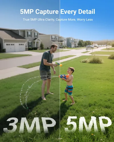 Miniatura 2 de VIZIUUY Cámaras de Seguridad Solar de 5MP Inalámbricas para Exteriores, Cámara de Seguridad para Exteriores WIFI6, Cámara PTZ de 360° Alimentada por