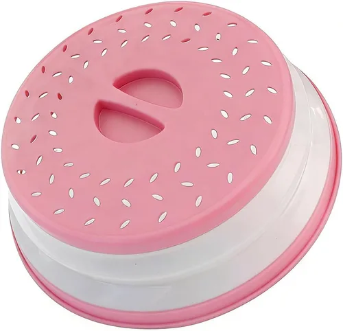 Miniatura 18 de Cubierta plegable contra salpicaduras para microondas, 10.5 pulgadas, apta para lavavajillas, cubierta de placa para microondas con ventilación