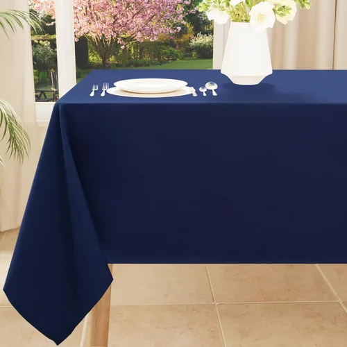 Smiry Mantel rectangular de poliéster impermeable antiarañazos, mantel decorativo de tela lavable para comedor, bufé, fiestas y exteriores, 60 x 84