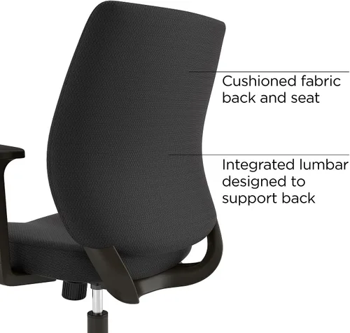 Miniatura 4 de Staples - Silla ergonómica de tela, color negro