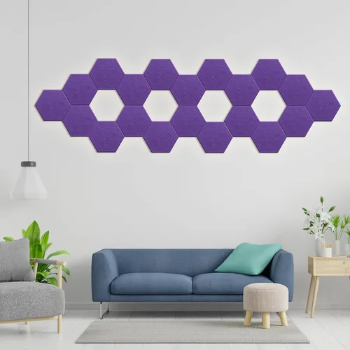Miniatura 5 de Paneles acústicos hexagonales, paquete de 12 paneles de absorción de sonido de alta densidad de 12 x 10 x 0.4 pulgadas para mejorar la reducción