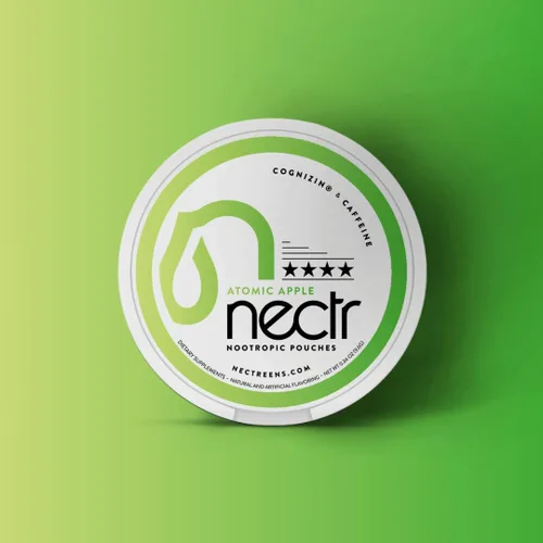 Miniatura 2 de Nectr Bolsas nootrópicas energéticas – Bolsas de cafeína con sabor a manzana atómica con citicolina Cognizin®. Golosinas cerebrales sin azúcar.