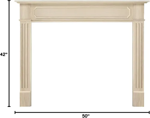 Miniatura 7 de Pearl Mantels ARYB50111 - Mantel envolvente de madera de estilo transitorio, 50 pulgadas de ancho x 42 pulgadas de alto, sin terminar