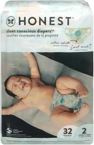 Miniatura 25 de The Honest Company Clean Conscious - Pañales para pieles delicadas, hasta un 100% a prueba de fugas, hipoalergénicos, sin fragancia, género neutro