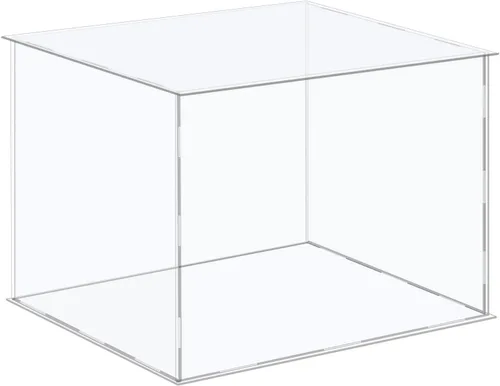 MECCANIXITY Vitrina de acrílico Caja de plástico Caja de almacenamiento de cubo transparente Ensamble escaparate de 14.1 x 12.2 x 10.2 pulgadas para