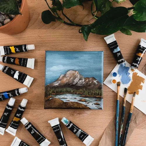 Miniatura 9 de Ohuhu Juego de pintura al óleo, 36 colores a base de aceite, 0.4 fl oz/0.42 oz x 36 tubos no tóxicos, suministros para pintura al óleo para lienzo