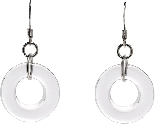 Miniatura 16 de Bottled Up Designs Pendientes de aro de cristal hechos a mano, vidrio vintage reciclado, plata de ley, respetuoso con el medio ambiente, hecho