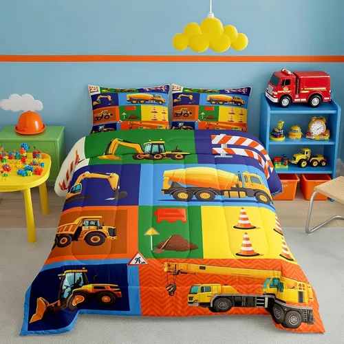 Miniatura 24 de Juego de ropa de cama Happy Camping de Homewish, tamaño individual, con diseño de osos cazadores y pinos, para niños, hombres, adultos, decoración