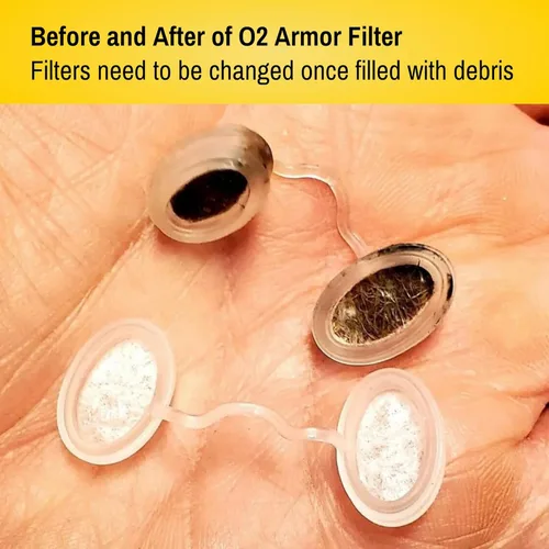 Miniatura 2 de O2 Armor Filtros de nariz para soldadores y alergias - Filtro de nariz para polvo - Filtros nasales para soldadura - Máscara de polvo de nariz