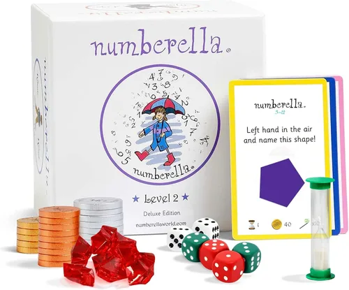 Miniatura 10 de Numberella Juego de cartas de matemáticas de lujo para niños - Nivel 1 Edades 7 a 10, grados 2 a 4 Mesas de matemáticas mentales y tiempos