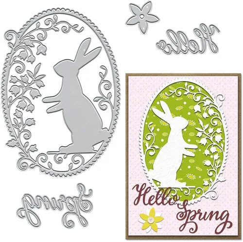 Miniatura 7 de Troqueles de corte de metal con cruz de Pascua para suministros de fabricación de tarjetas, anillos de espinas religiosas, troquelados, herramienta