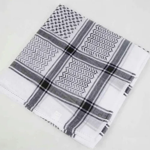 Miniatura 6 de Bydezcon Pañuelo para la cabeza grande árabe Shemagh para hombre, chal del desierto Keffiyeh con estampado árabe, bufanda para el cuello, pañuelo